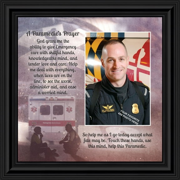 Prayer for the Paramedic Framed Poem, First Responders Gift, EMS, EMT, Gift for a Paramedic and Emergency Services Personnel, 6422B