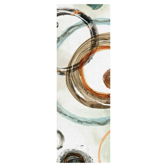 Masterpiece Art Gallery Abstract Circles I by Willowbrook Fine Art Canvas Art Print 16" x 48"