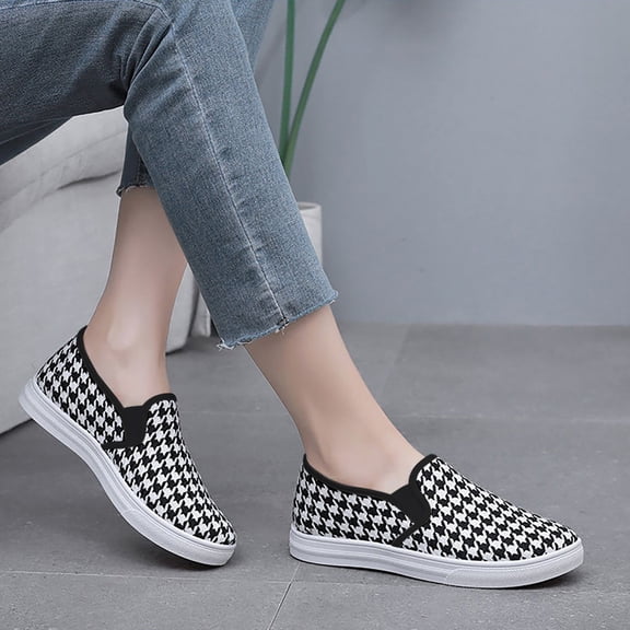 AUDeals Old Beijing Cloth Shoes for Women, Soft Sole Breathable Casual Canvas Shoes, Non Slip Low Top Shoes (Black, 8.5)