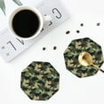 thumbnail image 5 of Balery 4 Pcs Camouflage Dinosaurleather Coasters Set, Drink Table Cup Coasters For Living Room Kitchen Coffee Decor, 5 of 9