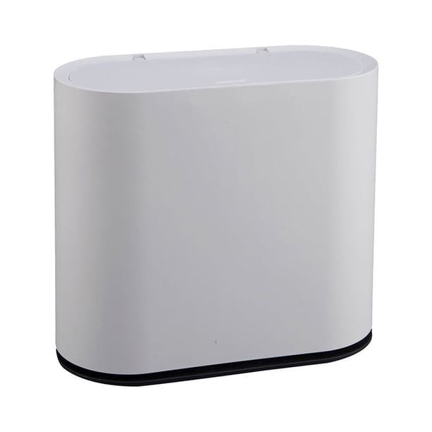 Cateissary Bote de basura para baño con amplia aplicación: delgado, menos espacio, papeleras para inodoro, espacio para dormitorio de gran Conjuntos de muebles de dormitorio Gris