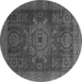thumbnail image 1 of Ahgly Company Indoor Round Abstract Gray Modern Area Rugs, 7' Round, 1 of 4