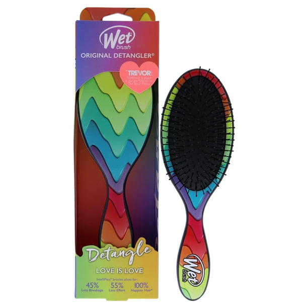 Wet Brush Original Detangler Pride Brush Multicolor Melt 1 Pc
