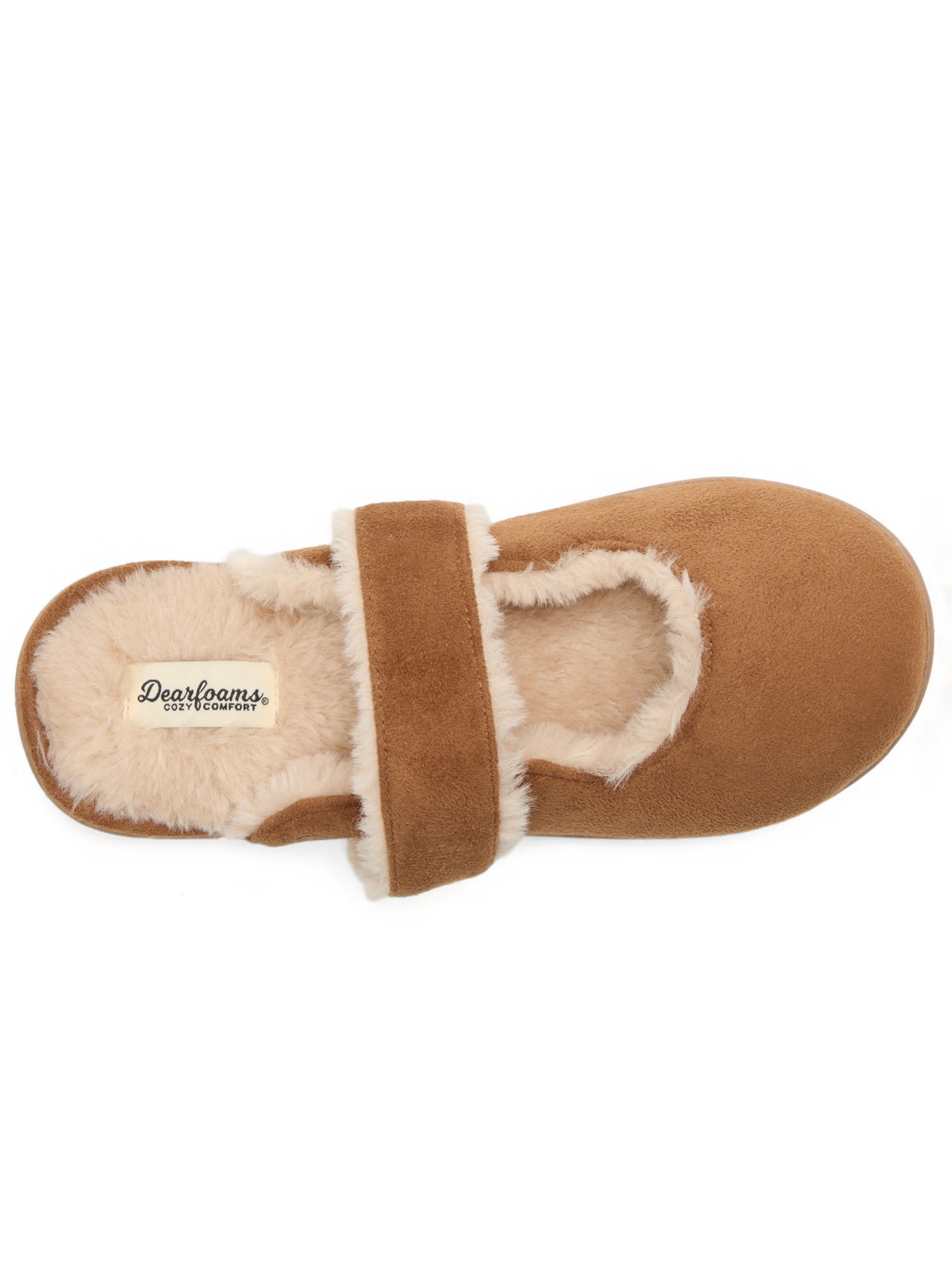 Dearfoams Cozy Comfort Women's Mary Jane Slip On Scuff Slippers