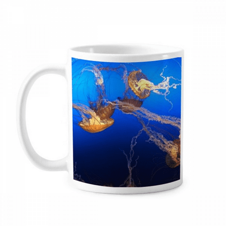 

Ocean Jellyfish Science Nature Picture Mug Pottery Cerac Coffee Porcelain Cup Tableware