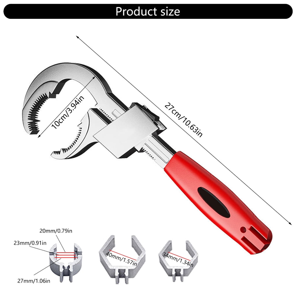 Sink Faucet Wrench Plumbing Repair Tool Handle Double Head Wrench Spanner Tool Installer Wrench Set for Bathroom