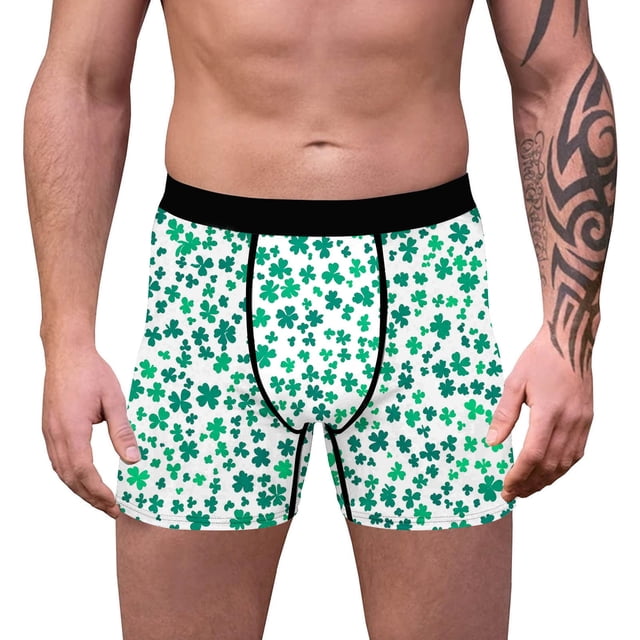 St. Patrick's Day Print for Men Boxer Underpants Breathable Close Fitting Polyester 1 Pc