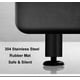 thumbnail image 2 of 4X,Negro,Patas de muebles de acero inoxidable de 120 mm Patas de mesa de sofá de oficina Patas de muebles, 2 of 5