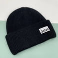 thumbnail image 1 of 2023 Solid Knitted Beanies Caps For Women Warm Female Letter Cloth Thick Knitted Hats Autumn Winter Outdoor Sport Warm Cap, 1 of 4