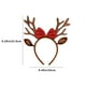 thumbnail image 3 of Diadema de astas de Navidad con gorro de Papá Noel - Accesorio para el pelo de fiesta navideña para mujeres y adultos - Rojo y blanco, 3 of 6
