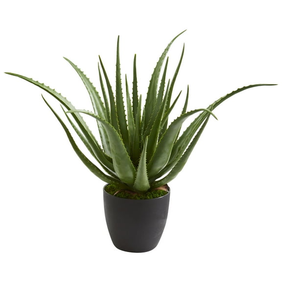 Nearly Natural 26" Plastic Aloe Artificial Plant, Green