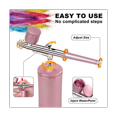 thumbnail image 2 of Airbrush-Kit Rechargeable Cordless Airbrush Compressor - Auto Handheld Airbrush , Airbrush Set (Pink), 2 of 6