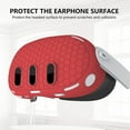 thumbnail image 5 of 7-piece set of accessories, silicone VR front shell protective cover, controller handle cover, anti-scratch cover, lens cover. For Meta Quest 3-A- red, 5 of 7