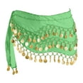 thumbnail image 4 of Belly Dance Hip Scarf, Belly Dance Skirt Chiffon Belly Dance Belt with 128 Gold Coins Belly Dancing Skirts Wrap For Performances And Parties, 4 of 4