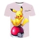 thumbnail image 1 of Camiseta con estampado 3D de Pokémon para niño y niña, ropa informal de Pikachu de dibujos animados, a la moda, de 3 a 14 años, novedad de verano qym unisex, 1 of 2