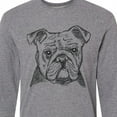thumbnail image 4 of Inktastic English Bulldog Sketch Portrait Long Sleeve T-Shirt, 4 of 5