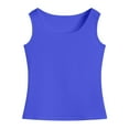 thumbnail image 4 of Gubotare Toddler Girl Tank Tops Toddler Girls Sleeveless Tank Tops Casual Round Neck Summer T Shirts Comfort Kids Undershirts 5T 6T (Blue,5-6 Years), 4 of 4