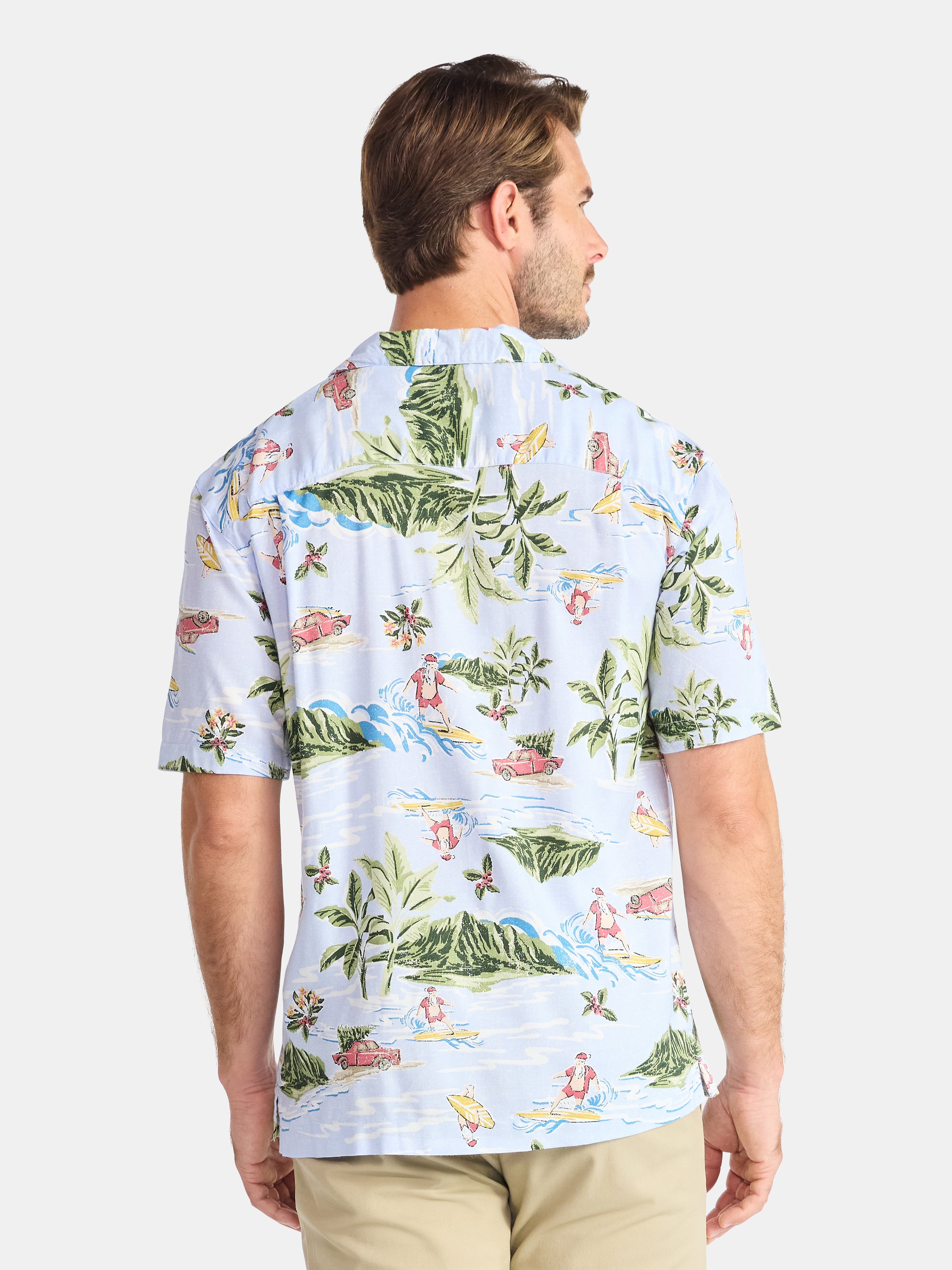 George Men's and Big Men's Holiday Camp Shirt, Sizes S-3XL