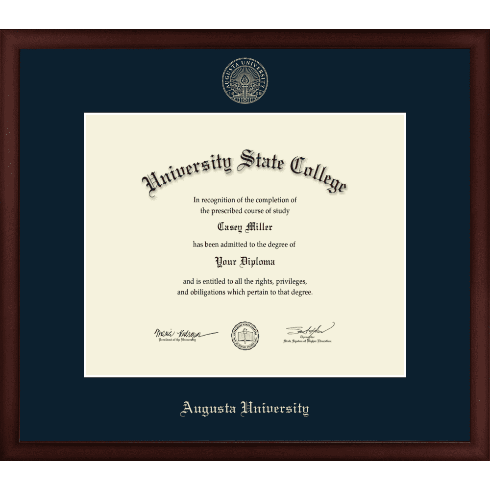Augusta University Gold Embossed Diploma Frame, Document Size 17"L x 14"H