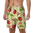 thumbnail image 2 of Gaeub Cherries and Ladybirds Mens Swim Trunks Stretch Beach Shorts Quick Dry for Men Swim Shorts Swimwear with Pockets- XX-Large, 2 of 9