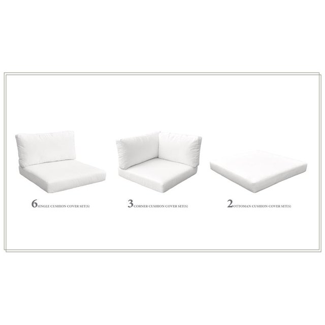Ensemble Coussin pour MONTEREY-13a en Voile Blanche