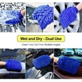 thumbnail image 4 of Car Wash Mitt 2 Pack - Large Size Microfiber Wash Mitt for Car Cleaning Mitts Tools Premium Chenille Scratch-Free Car Washing Gloves Car Wash Kit Accessories Rag Sponge Winter Waterproof (Navy Blue), 4 of 4