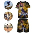 thumbnail image 4 of Kids Yu-Gi-Oh Short Sleeve T-Shirt And Shorts Outfit Set Athletic Mesh Shorts Set for Boys, 4 of 7