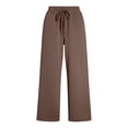 thumbnail image 6 of YOIAVAIOY Womens Loose Fit Pants Soft Comfy Casual Trousers Straight Leg Drawstring Waist Jogging Pant Daily Wear, 6 of 7