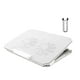 thumbnail image 5 of Base de enfriamiento para computadora portátil con dos ventiladores, accesorios livianos, altura ajustable Blanco, 5 of 9