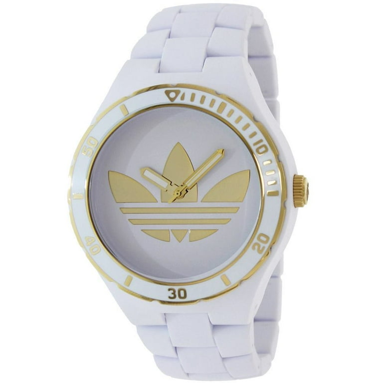 Adidas watch white and gold clearance