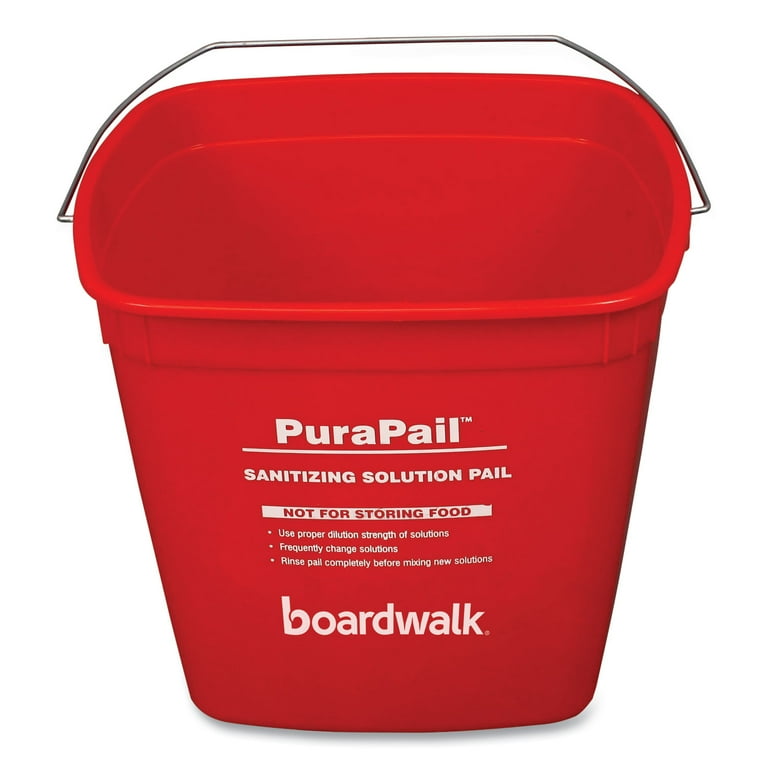 PuraPail, 6 qt, Polypropylene, Red/White PuraPail, 6 qt, Polypropylene, Red/White