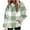 Green, variant on Womens Flannel Sweatshirts Drawstring Plaid Hoodies Fall Winter Pullover Dressy Casual Clothes with Pockets Red M
