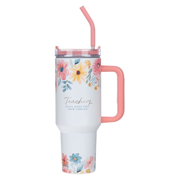 With Love XL Inspirational Stainless Steel Travel Tumbler for Women - Teachers Plant Seeds That Grow Forever, Double Wal, (Hardcover)