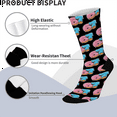 thumbnail image 4 of Bas Bleus 67 Chaussettes Imprimées Mignonnes Chaussettes de Baseball, 4 of 5