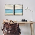 thumbnail image 3 of Stupell Industries Subtle Beach Seascape Landscape Painting Gray Floater Framed Canvas Art Print Wall Art, 17 x 21, Set of 2, 3 of 10