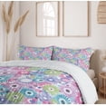 thumbnail image 6 of Ambesonne Floral Duvet Cover Sets, Colorful Vintage Curls, 2-King, Multicolor, 6 of 7