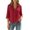 *Wine, variant on VBVC Women's Cotton Linen Button Down Shirts , Asymmetrical Hem Blouses For Women , Ladies' Collared 3/4 Sleeve Tops, S-2XL