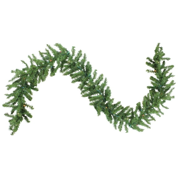 Northlight 9' x 8" Prelit Canadian Pine Artificial Christmas Garland - Multi Lights