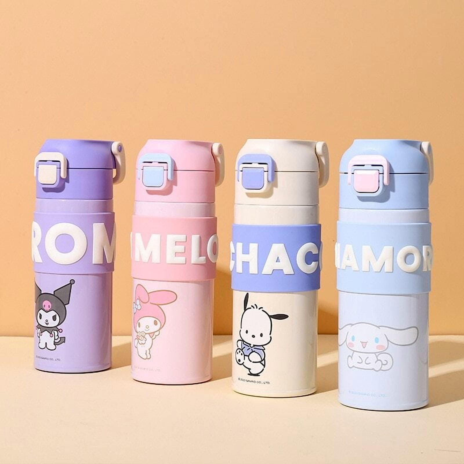 400ml Food-Grade 316 Student Insulated Water Bottle, Cartoon Kuromi Large Capacity Stainless Steel Water Bottle, Cute Cinnamoroll Blue Tea Cup