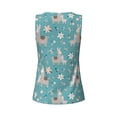 thumbnail image 5 of Picia Teal Mama Llama Pattern Women's Workout Tank Top,Breathable Activewear,Slim Fit Athletic Top,Versatile Workout Moisture-wicking top-Medium, 5 of 9