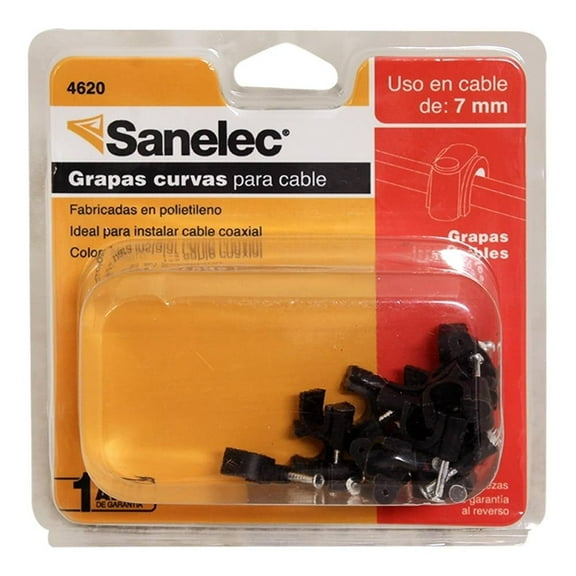Grapas Curvas Sanelec para Cable 7 mm