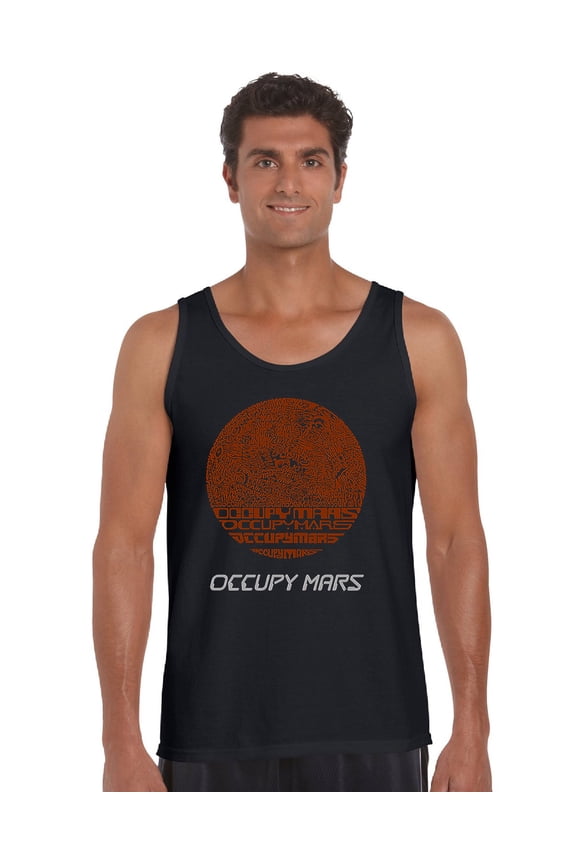 Men's Word Art Tank Top - Occupy Mars