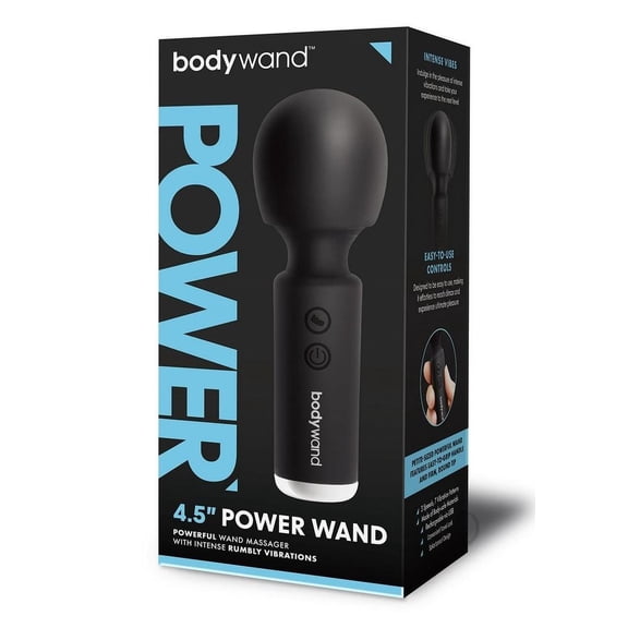 Bodywand Power Wand Personal Wand Massager 4.5in, Black