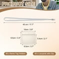 thumbnail image 2 of Uxcell 80 Set Name Tag Holders with Lanyard, Plastic Waterproof Horizontal Badge Holder with Alligator Clip Lanyards for ID Badges Office Teacher Events Meetings, Gray(4x2 Inch), 2 of 6
