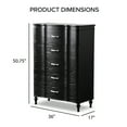 thumbnail image 3 of Furniture of America Seabliss Glam 5-Drawer Chest, Black, 3 of 13