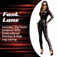 thumbnail image 3 of UNDERWRAPS Women's Sexy Race Car Driver - Cosplay Costume, Adult Halloween Jumpsuit, Black Role Play Outfit, Couples Costumes, Race Car Party, 3 of 7