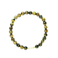 Mogul Tiger Eye Natural Beads Healing Stone Yoga Bracelets Wrist Mala Beaded Bracelet