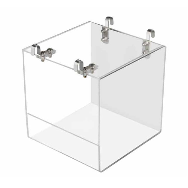 BeesClover Transparent Acrylic Bird Bath Box Thickened Hanging Water Bath Tub Bird Supplies Shower Cage Accessory