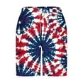 thumbnail image 4 of Xysaqa American Flag Board Shorts, Mens Swim Trunks, Big & Tall Men's Swimwear, USA Flag Printed Beach Shorts Swimming Bathing Suits 3X 4X 5X Summer Savings, 4 of 5