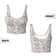 thumbnail image 5 of Fotbe Fairy Floral Pattern Womens' Sports Bra Longline Wirefree Padded with Medium Support Sports Moisture-Wicking Workou Vest,Tank Top-, 5 of 7